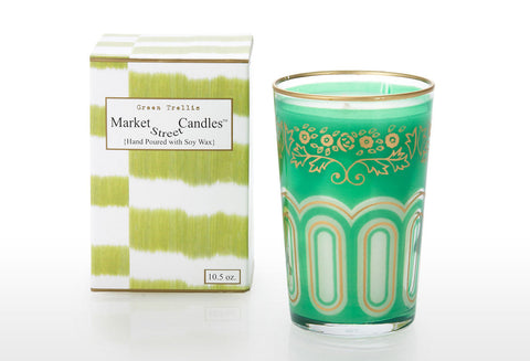 Green Trellis Moroccan Tea Candle (Fresh Cut Grass)